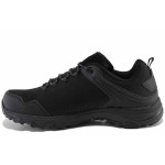 Черни мъжки маратонки, текстилна материя - спортни обувки за есента и зимата N 100022232