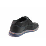 Черни мъжки обувки, анатомични, естествена кожа - всекидневни обувки за пролетта и есента N 100021400