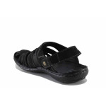 Черни мъжки сандали, естествен набук - ежедневни обувки за лятото N 100022057