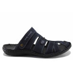Сини мъжки сандали, естествен набук - ежедневни обувки за лятото N 100022058