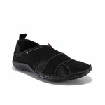 Черни мъжки сандали, естествен набук - ежедневни обувки за лятото N 100022059