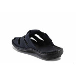 Сини мъжки чехли, естествен набук - ежедневни обувки за лятото N 100022060