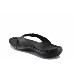Черни мъжки чехли, естествена кожа - ежедневни обувки за лятото N 100022061