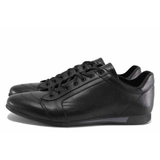 Черни мъжки обувки, анатомични, естествена кожа - всекидневни обувки за есента и зимата N 100022321