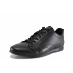 Черни мъжки обувки, анатомични, естествена кожа - всекидневни обувки за есента и зимата N 100022321