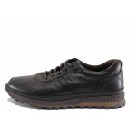 Кафяви мъжки обувки, анатомични, естествена кожа - ежедневни обувки за есента и зимата N 100022350