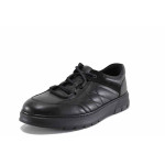 Черни мъжки обувки, анатомични, естествена кожа - ежедневни обувки за есента и зимата N 100022351