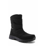 Черни мъжки боти, текстилна материя - всекидневни обувки за есента и зимата N 100022453