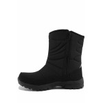 Черни мъжки боти, текстилна материя - всекидневни обувки за есента и зимата N 100022453