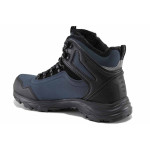 Сини мъжки боти, текстилна материя - спортни обувки за есента и зимата N 100022452