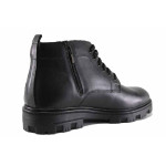 Черни мъжки боти, анатомични, естествена кожа - ежедневни обувки за есента и зимата N 100022531
