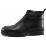 Черни мъжки боти, анатомични, естествена кожа - ежедневни обувки за есента и зимата N 100022532