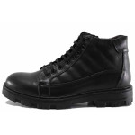 Черни мъжки боти, анатомични, естествена кожа - ежедневни обувки за есента и зимата N 100022533