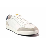 Бели мъжки обувки, естествена кожа - всекидневни обувки за целогодишно ползване N 100021302