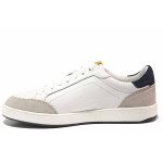 Бели мъжки обувки, естествена кожа - всекидневни обувки за целогодишно ползване N 100021302