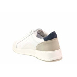 Бели мъжки спортни обувки, анатомични, естествена кожа - всекидневни обувки за пролетта и есента N 100021422