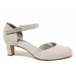 Сиви дамски сандали, анатомични, качествен еко-велур - ежедневни обувки за лятото N 100021496