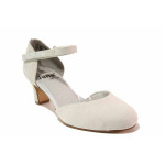 Сиви дамски сандали, анатомични, качествен еко-велур - ежедневни обувки за лятото N 100021496