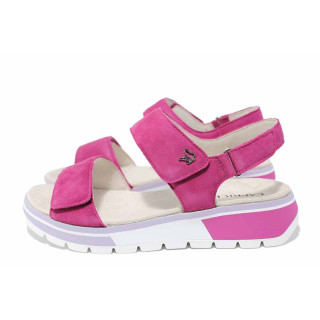 Розови анатомични дамски сандали, естествена кожа - всекидневни обувки за пролетта и лятото N 100021549