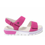 Розови анатомични дамски сандали, естествена кожа - всекидневни обувки за пролетта и лятото N 100021549