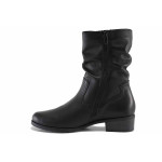 Черни анатомични дамски боти, естествена кожа - всекидневни обувки за есента и зимата N 100022421