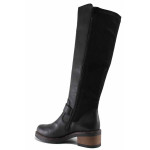 Черни анатомични дамски ботуши, естествена кожа - ежедневни обувки за есента и зимата N 100022442