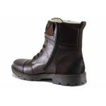 Кафяви мъжки боти, анатомични, естествена кожа - всекидневни обувки за есента и зимата N 100022594