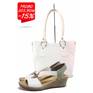 Бял комплект обувки и чанта -  за лятото N 100022108
