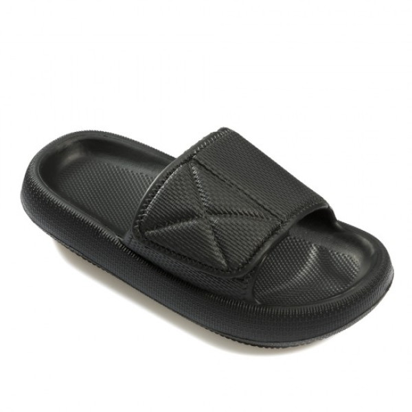 Черни джапанки, pvc материя - ежедневни обувки за лятото N 100023132