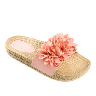 Розови джапанки, pvc материя и текстилна материя - ежедневни обувки за лятото N 100023147