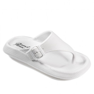Бели джапанки, pvc материя - ежедневни обувки за лятото N 100023153