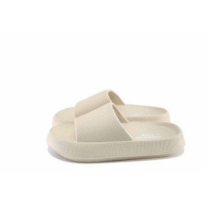 Бежови джапанки, pvc материя - ежедневни обувки за лятото N 100023061