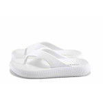 Бели джапанки, pvc материя - всекидневни обувки за лятото N 100023282