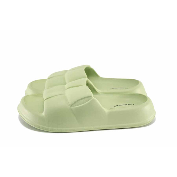 Зелени джапанки, pvc материя - ежедневни обувки за лятото N 100023287