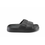 Черни джапанки, pvc материя - всекидневни обувки за лятото N 100023288