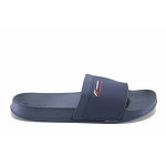 Тъмносини джапанки, pvc материя - ежедневни обувки за лятото N 100023291