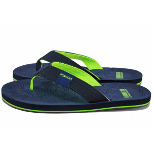 Тъмносини анатомични джапанки, pvc материя - всекидневни обувки за лятото N 100023294