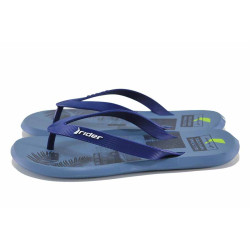 Сини джапанки, pvc материя - ежедневни обувки за лятото N 100023340