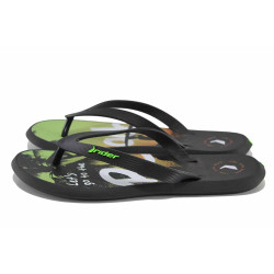 Черни джапанки, pvc материя - ежедневни обувки за лятото N 100023341