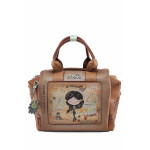 Кафява дамска чанта, здрава еко-кожа - удобство и стил за пролетта и лятото N 100022753