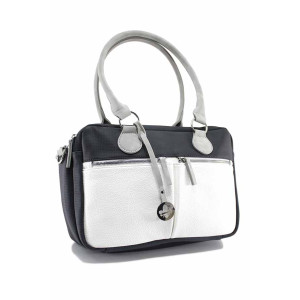 Тъмносиня дамска чанта, здрава еко-кожа - удобство и стил за пролетта и лятото N 100022797