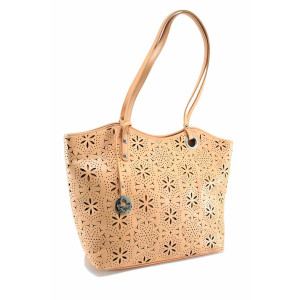 Оранжева дамска чанта, здрава еко-кожа - удобство и стил за пролетта и лятото N 100022799