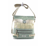 Зелена дамска чанта, здрава еко-кожа - удобство и стил за пролетта и лятото N 100022801