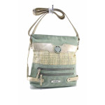 Зелена дамска чанта, здрава еко-кожа - удобство и стил за пролетта и лятото N 100022801