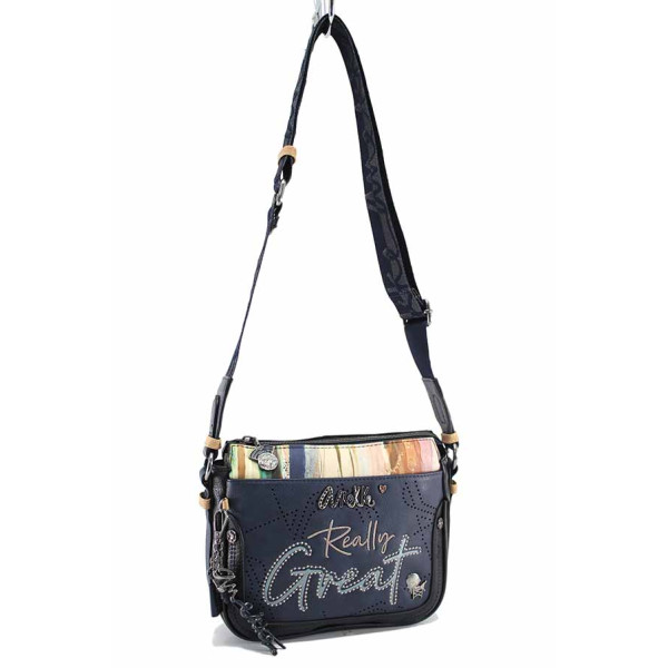 Черна дамска чанта, здрава еко-кожа - удобство и стил за вашето ежедневие N 100022932