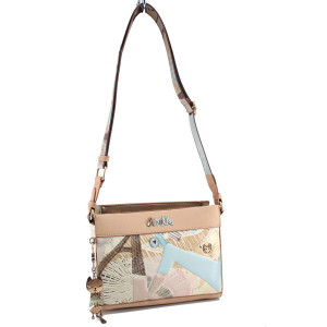 Бежова дамска чанта, здрава еко-кожа - удобство и стил за вашето ежедневие N 100022933