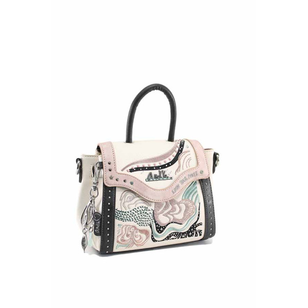 Бежова дамска чанта, здрава еко-кожа - удобство и стил за лятото N 100023306