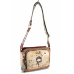 Кафяво дамска чанта, здрава еко-кожа - удобство и стил за пролетта и лятото N 100023448