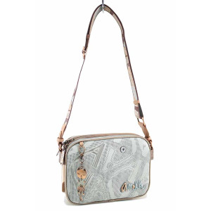 Синьо дамска чанта, здрава еко-кожа - удобство и стил за пролетта и лятото N 100023449