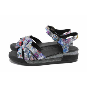 Бели анатомични дамски сандали, естествена кожа - ежедневни обувки за пролетта и лятото N 100015836